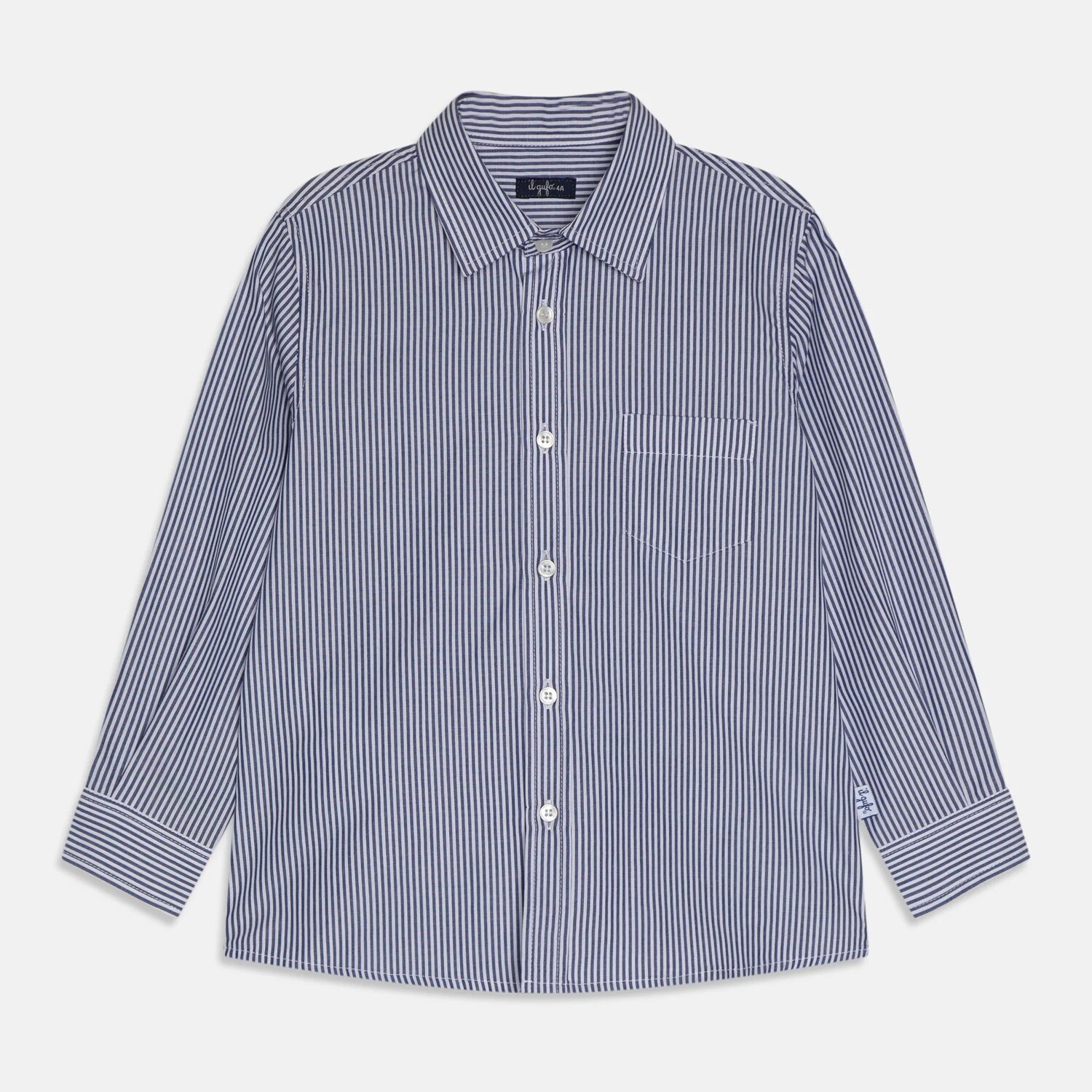 

Рубашка Il Gufo Striped Kent Collar, темно-синий/белый