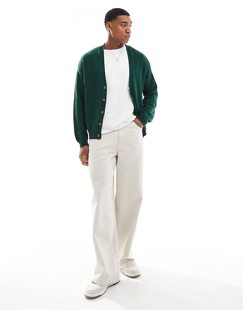 

Зеленый свободный кардиган ASOS DESIGN