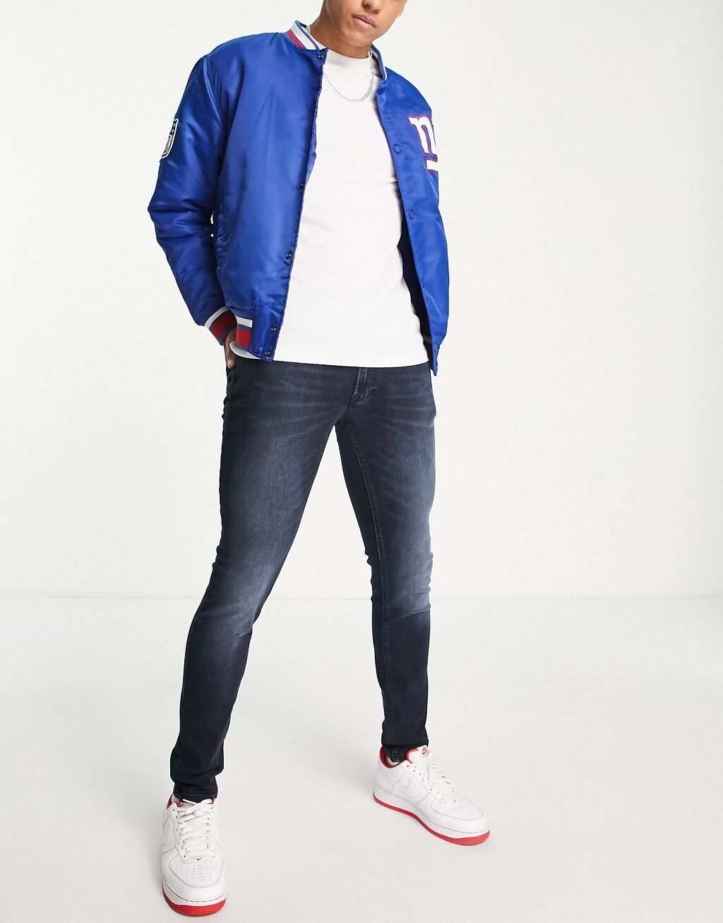 

Сине-черные джинсы скинни скинни Jack & Jones Intelligence Liam