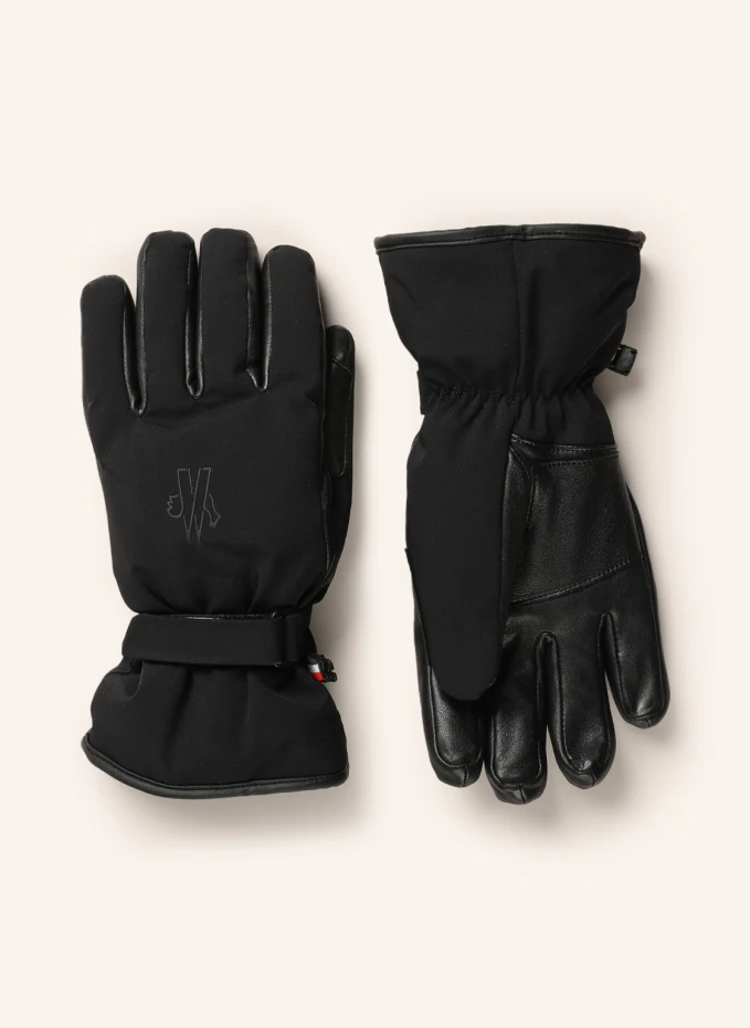 Лыжные перчатки Moncler Enfant, черный