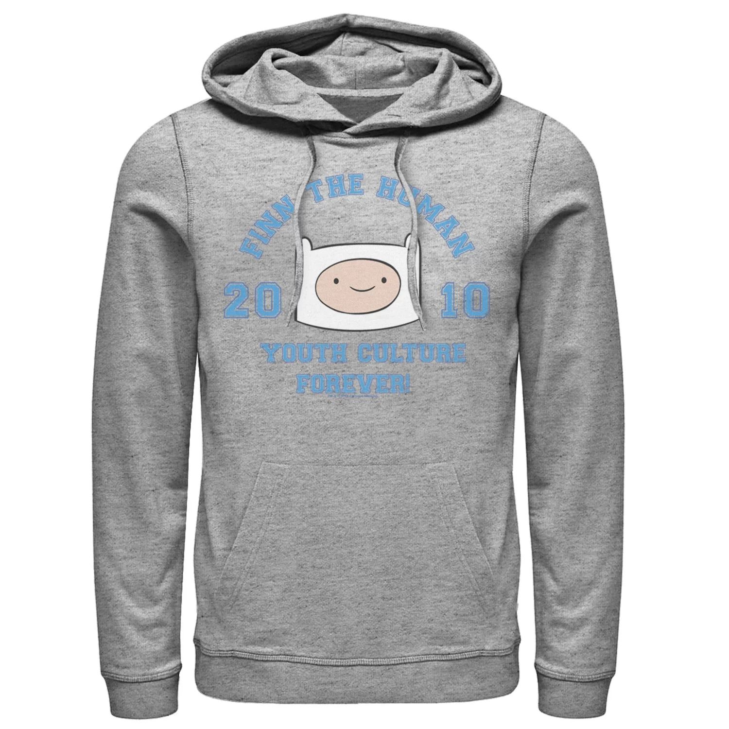 

Мужской пуловер с капюшоном Finn The Human Youth Culture Forever «Время приключений» Licensed Character