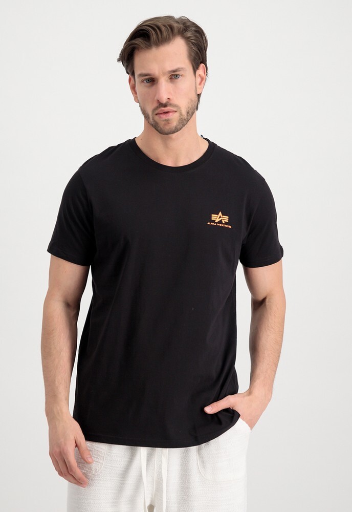 

Футболка Alpha Industries Basic T Small Logo Neon Print, черный