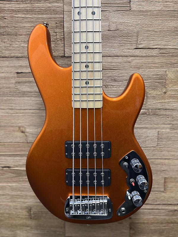Басс гитара G&L USA CLF Research L-2500 750 Series 5- string bass 2023 - Tangerine Metallic w/G&G Hard Case. New!