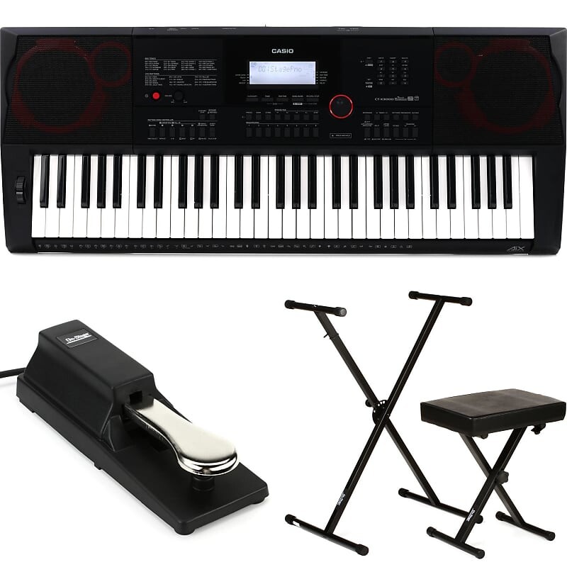 

Casio CT-X3000 61-клавишный портативный аранжировщик Клавиатура Essentials Bundle CTX3000EssBun