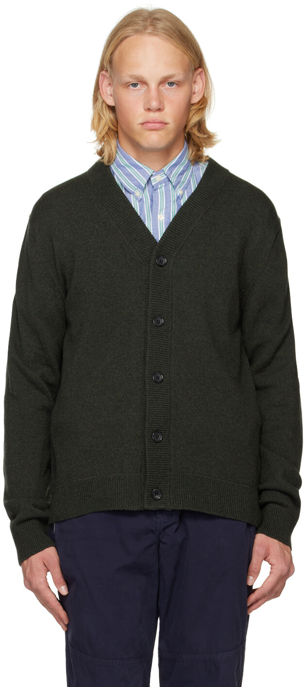 

Зеленый кардиган в спортивную полоску PS by Paul Smith