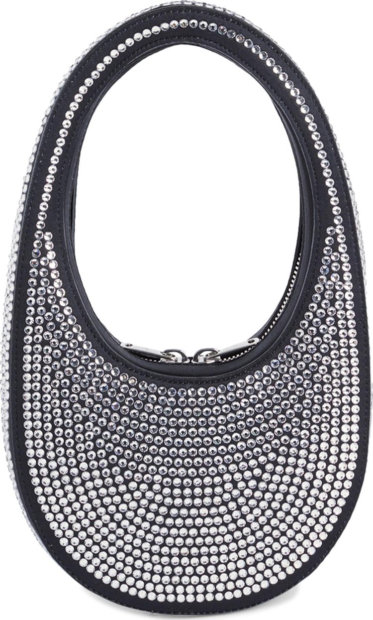 Сумка Coperni Crystal Embellished Mini Swipe Bag Black Crystal, черный фото