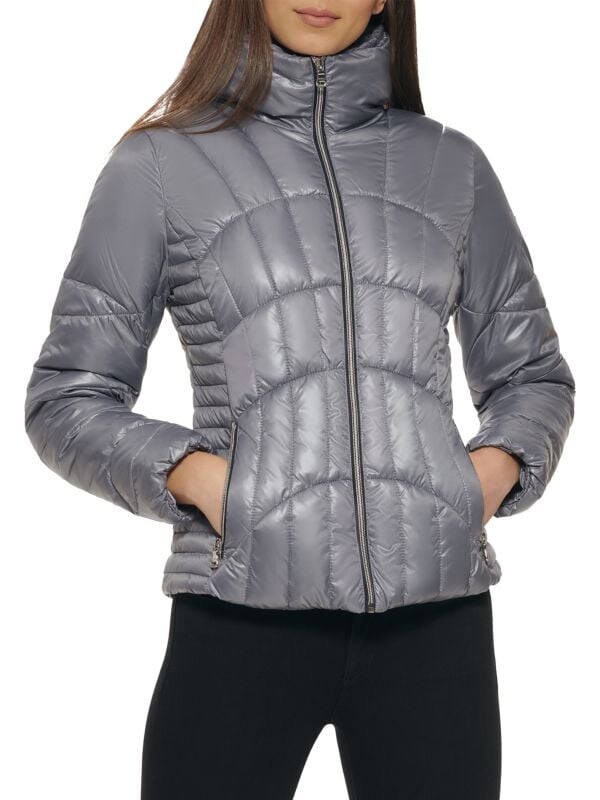 

Стеганая куртка-пуховик Guess Grey, Серый