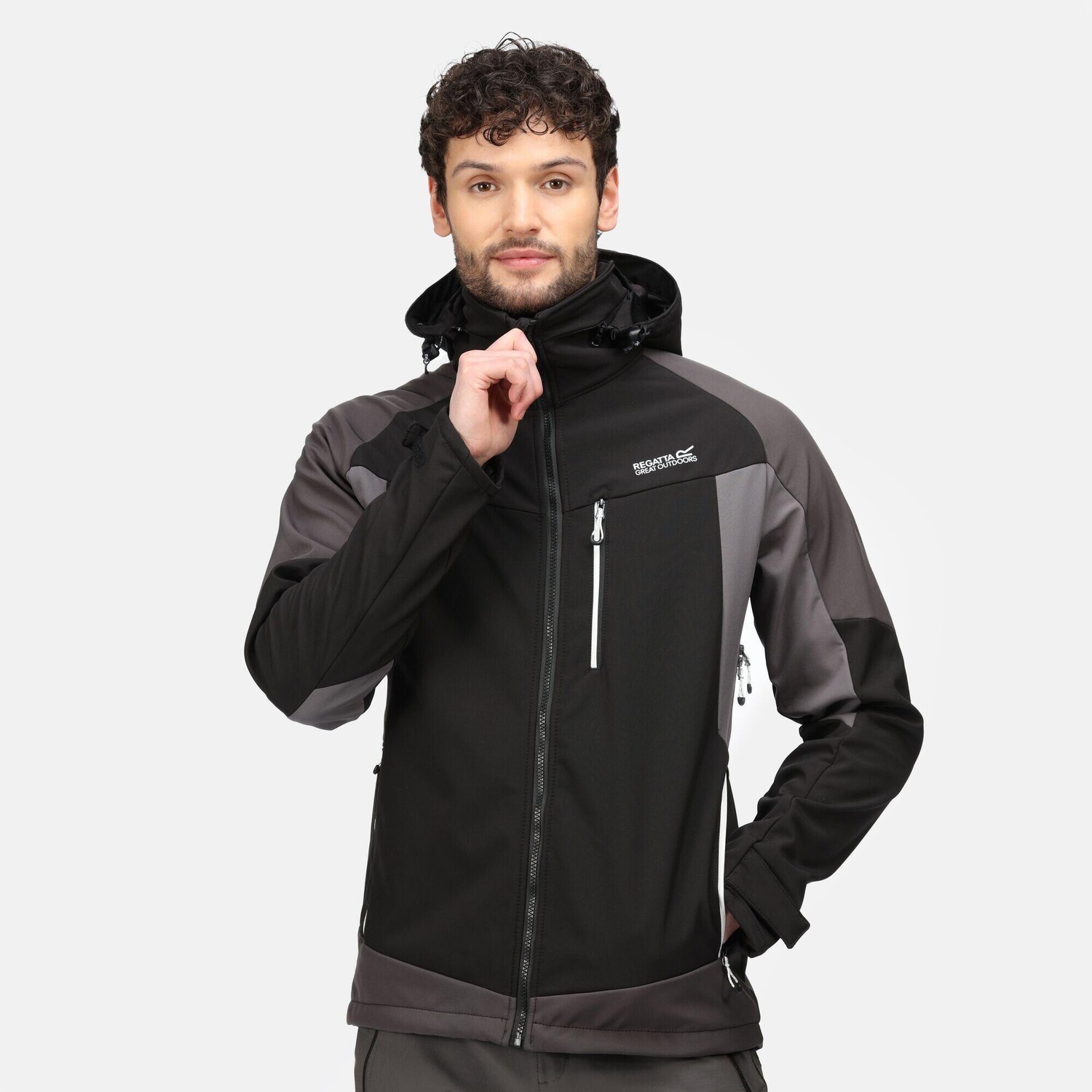 

Походная куртка Hewitts VII Windblocker Пеший Туризм/На открытом воздухе/Треккинг Мужчины Дышащая REGATTA, черный / серый