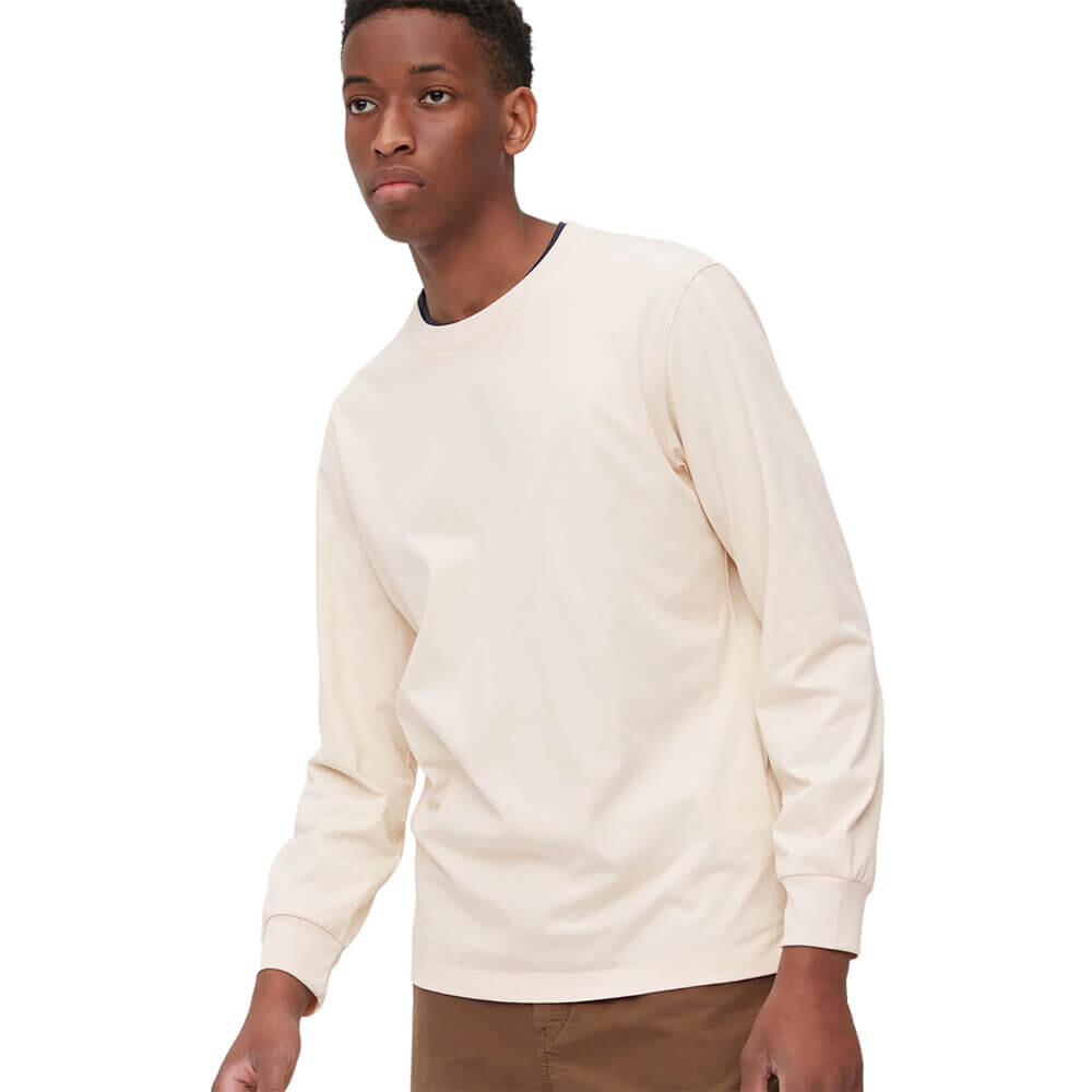 

Лонгслив Uniqlo Airism Cotton Crew Neck, бежевый