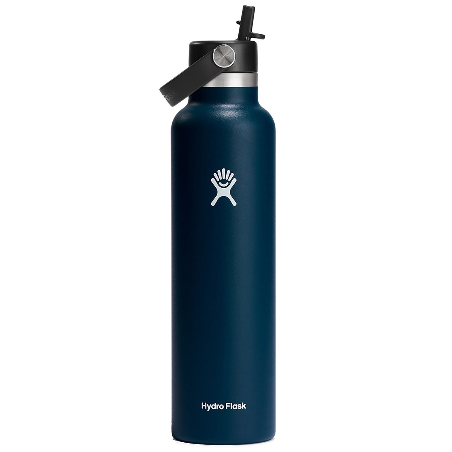 

Бутылка для воды Hydro Flask 24 унции со стандартной горловиной и гибкой соломенной крышкой, indigo