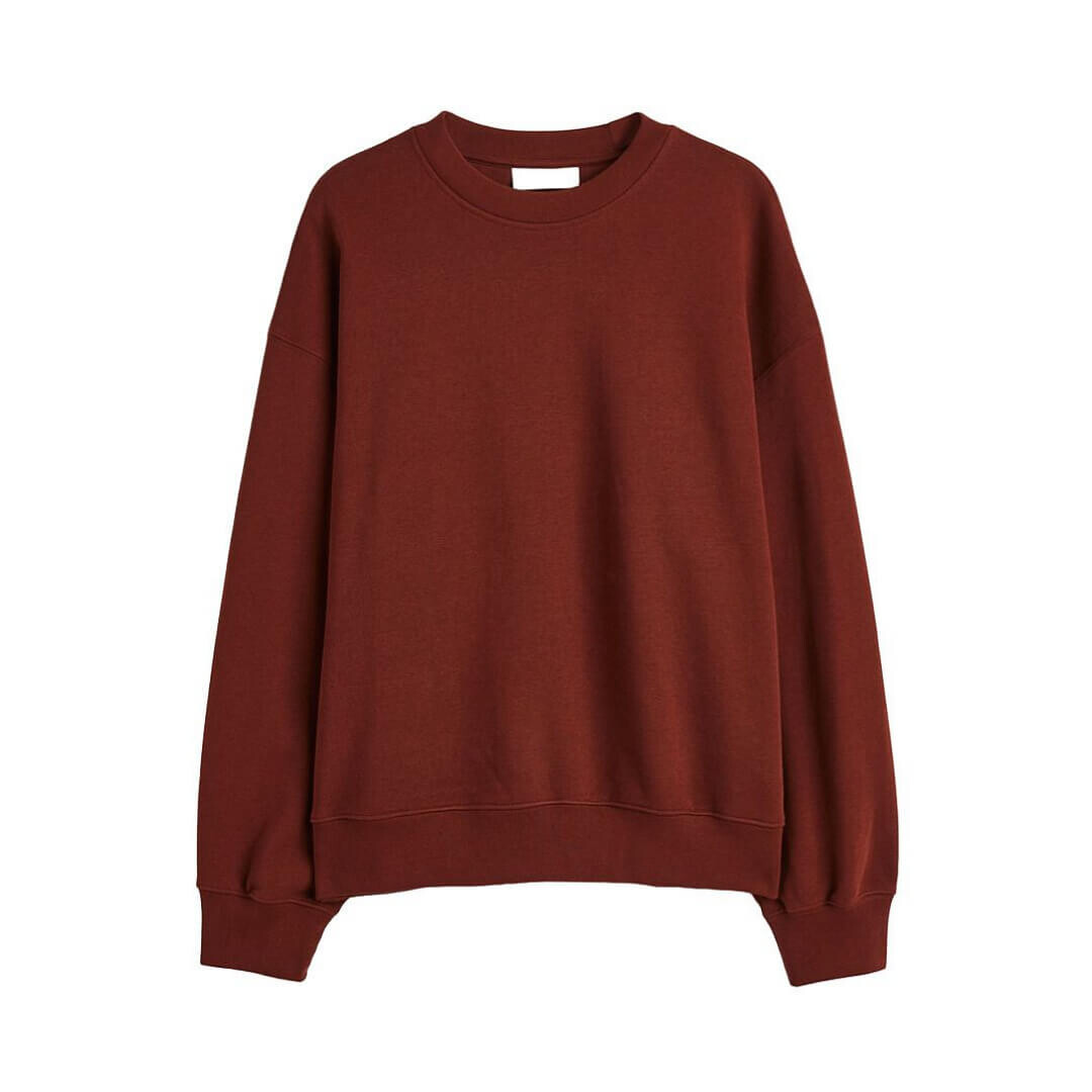 

Свитшот H&M Oversized Fit Cotton, бордовый