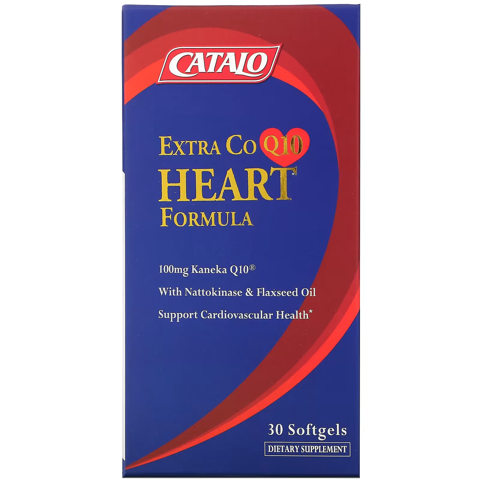 Catalo Naturals, Формула для сердца с экстрактом коэнзима Q10 с наттокиназой и льняным маслом, 30 мягких таблеток детская формула catalo naturals с дгк апельсиновый вкус 50 мягких таблеток