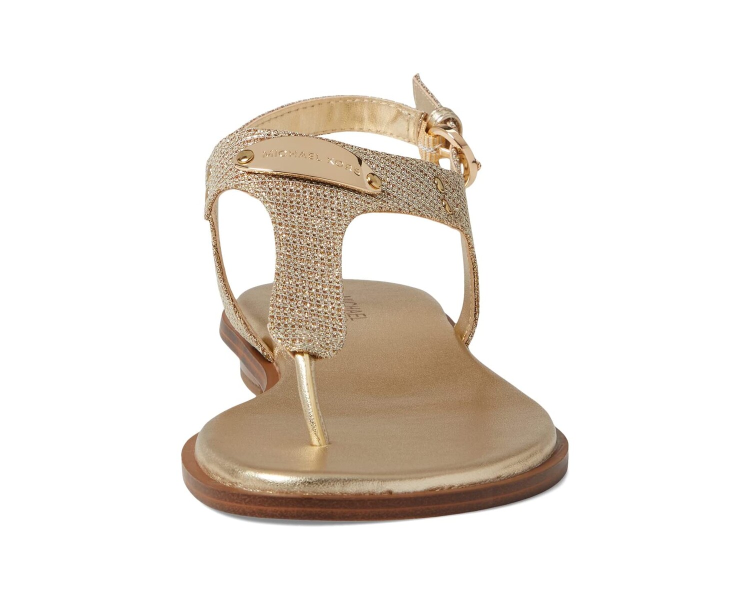 

Сандалии MK Plate Thong MICHAEL Michael Kors, бледное золото