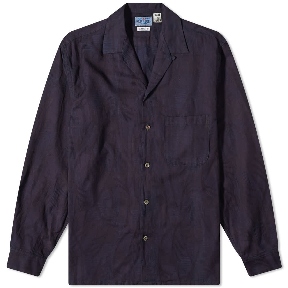 

Рубашка Blue Blue Japan Indigo Dyed Susuki Jacquard Open Collar Shir