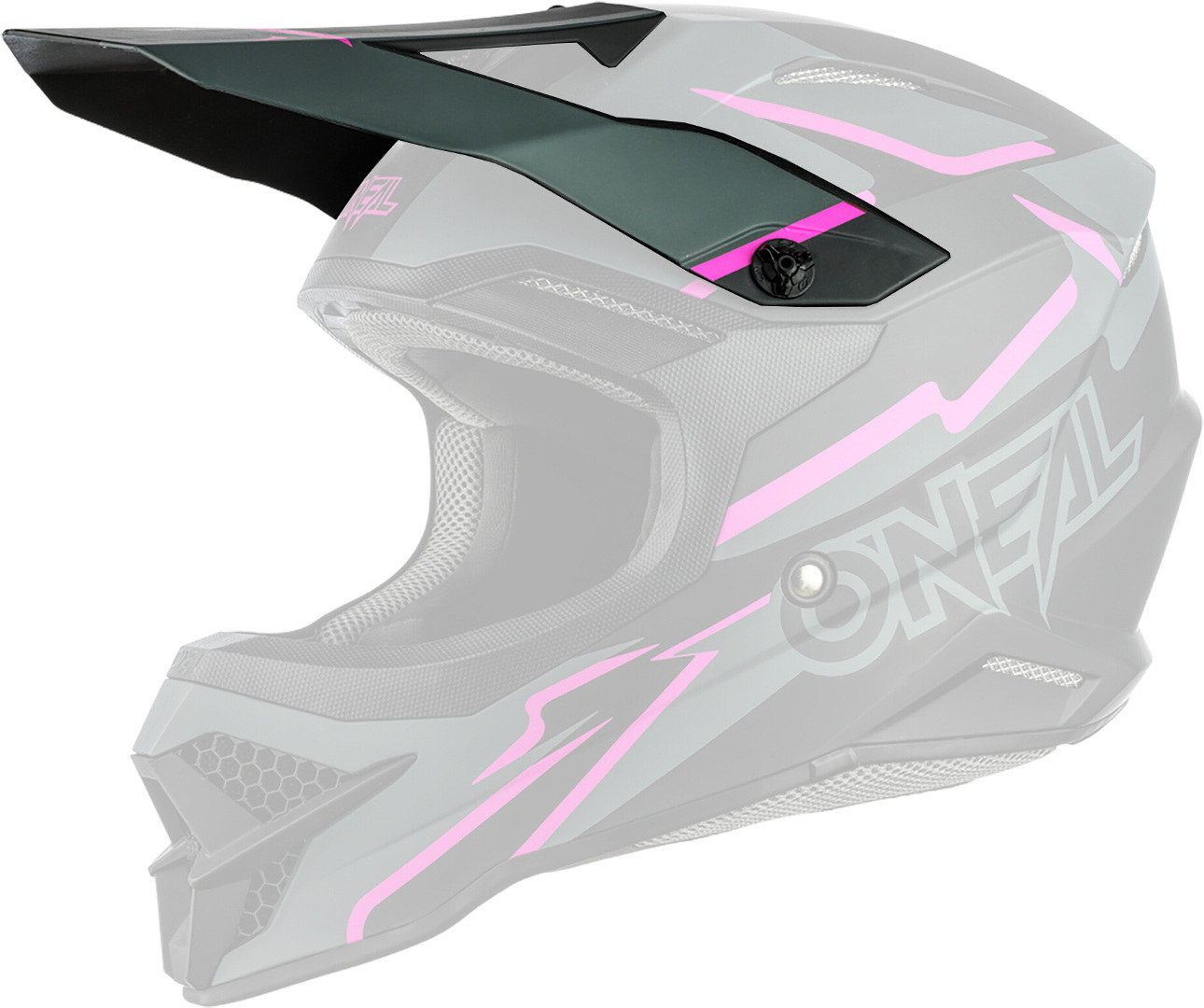 3series вертикальный козырек для шлема oneal черно белый Козырек шлема Oneal 3Series Voltage, розовый