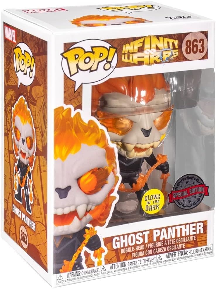 Фигурка Funko POP! Marvel Warps Ghost Panther Glow