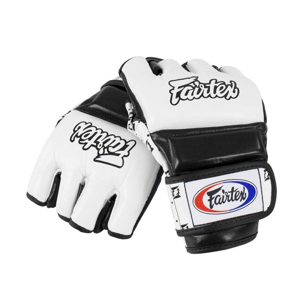 Перчатки для спарринга Fairtex Super, размер L, белый/черный