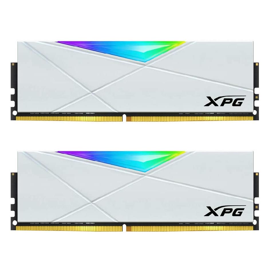 Оперативная память Adata XPG Spectrix D50 RGB, 16 Гб (2х8), DDR4-3200 МГц, AX4U32008G16A-DW50 оперативная память xpg spectrix d50 16 гб 8 гб x 2 шт ddr4 3200 мгц dimm cl16 ax4u32008g16a dw50