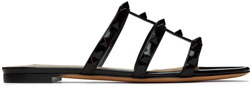 

Черные сандалии Rockstud Valentino Garavani