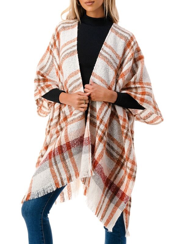 

Накидка marley plaid fringe MARCUS ADLER Ivory