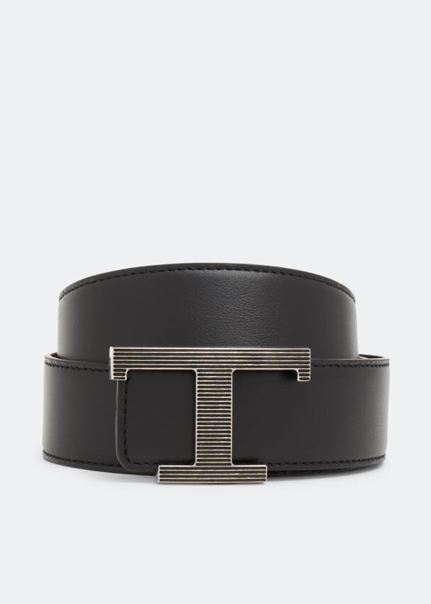

Ремень TOD'S Timeless leather belt, черный