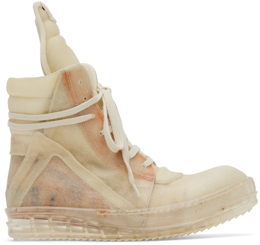 

Бежевые кроссовки Geobasket Rick Owens, Бежевый