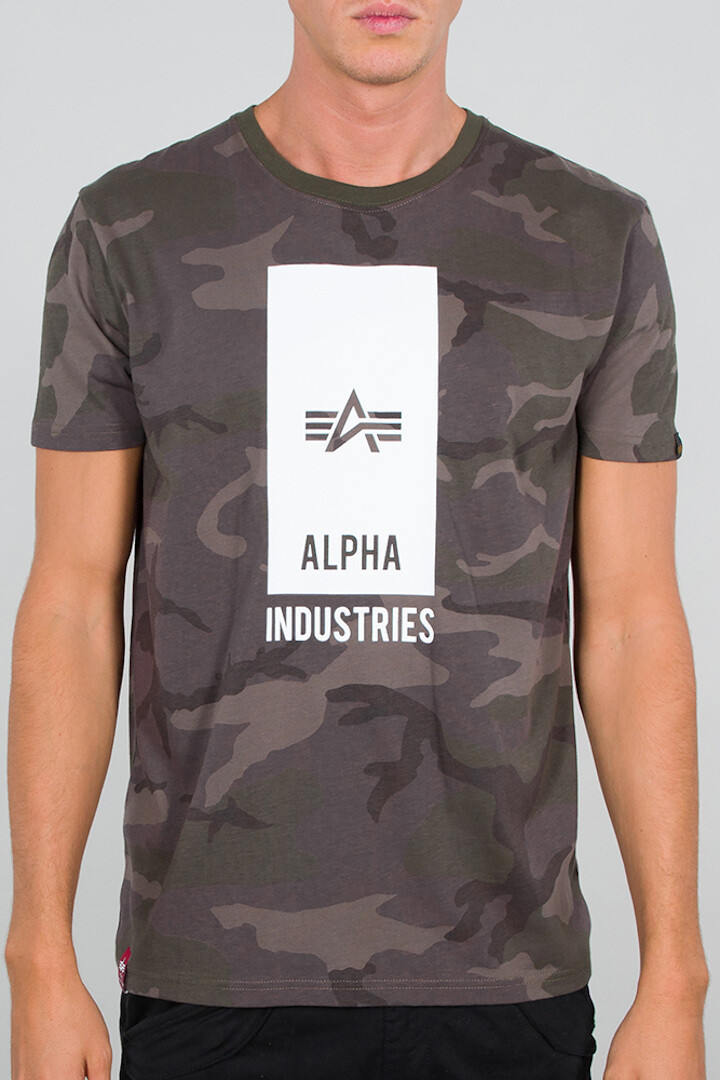 

Футболка Alpha Industries Block Logo Camo