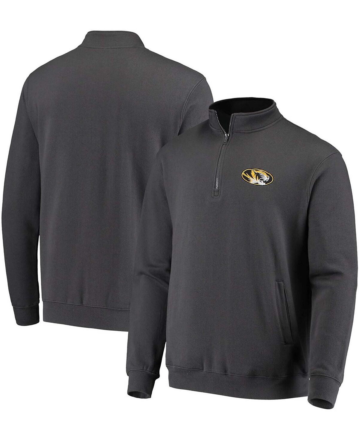

Мужская темно-серая куртка missouri tigers tortugas logo с молнией на четверть Colosseum, мульти