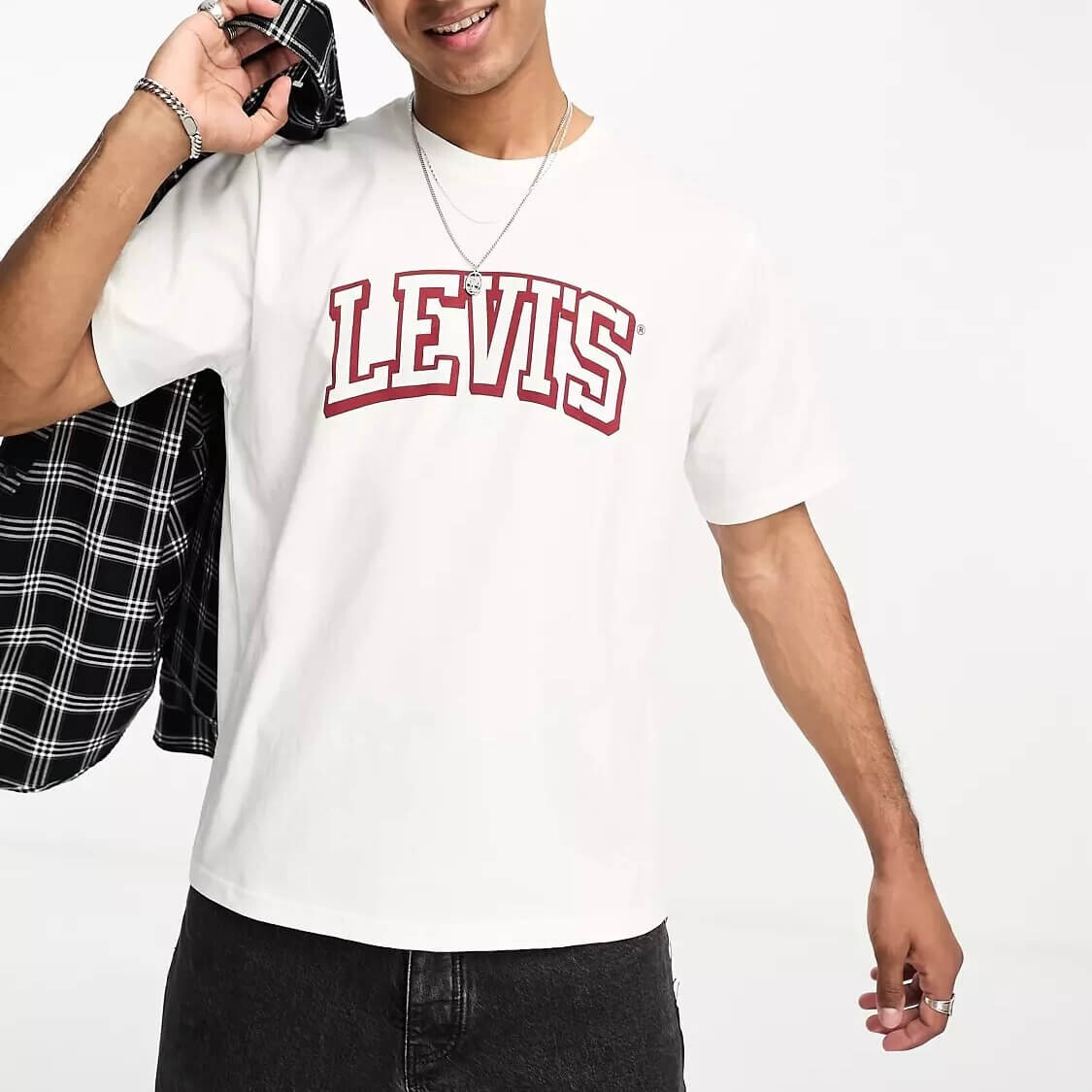 

Футболка Levi's x Asos Exclusive With Collegiate Logo, белый