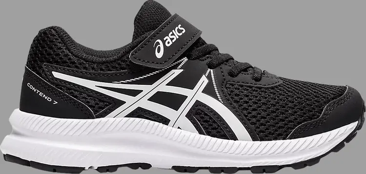 

Кроссовки contend 7 ps 'black white' Asics, черный