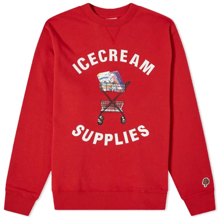 Свитшот Icecream Supplies Crew, красный свитшот icecream special flavour черный