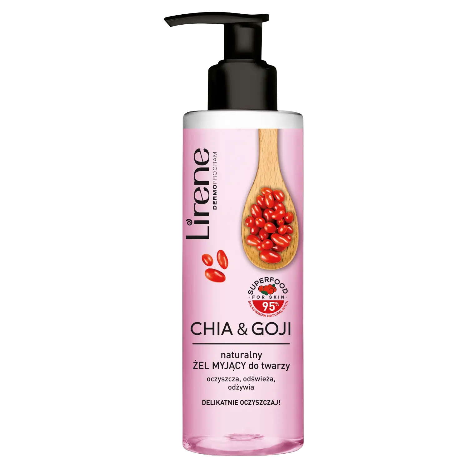 

Lirene Superfood for Skin натуральный очищающий гель для лица, 190 мл