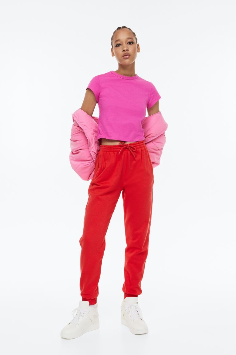 

Футболка из хлопкового трикотажа H&M, вишня