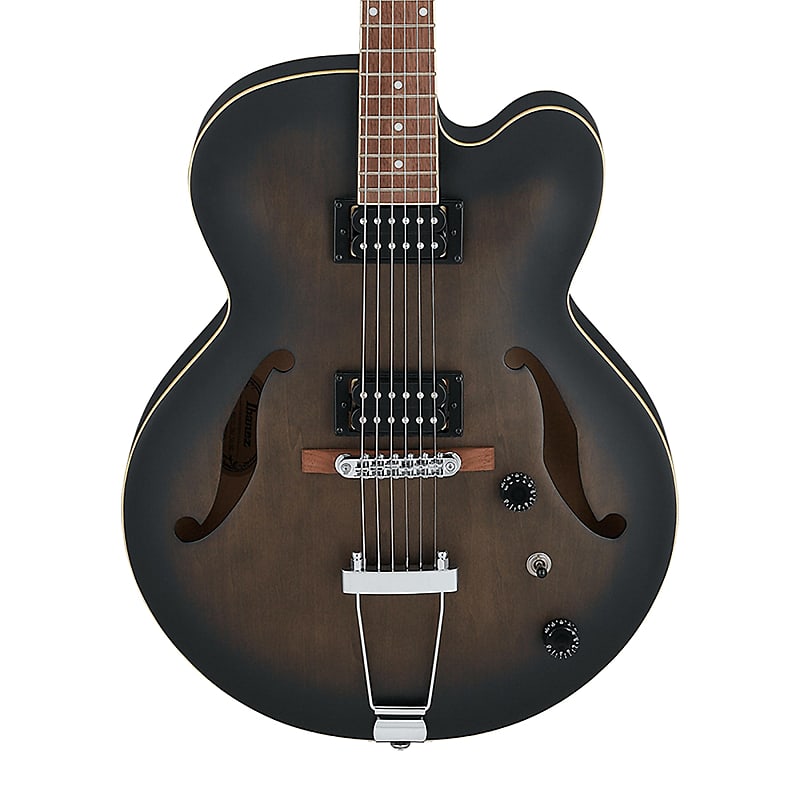 Ibanez Artcore AF55 - Прозрачный черный плоский ibanez af55 artcore полый корпус af55 tf artcore series hollowbody electric guitar