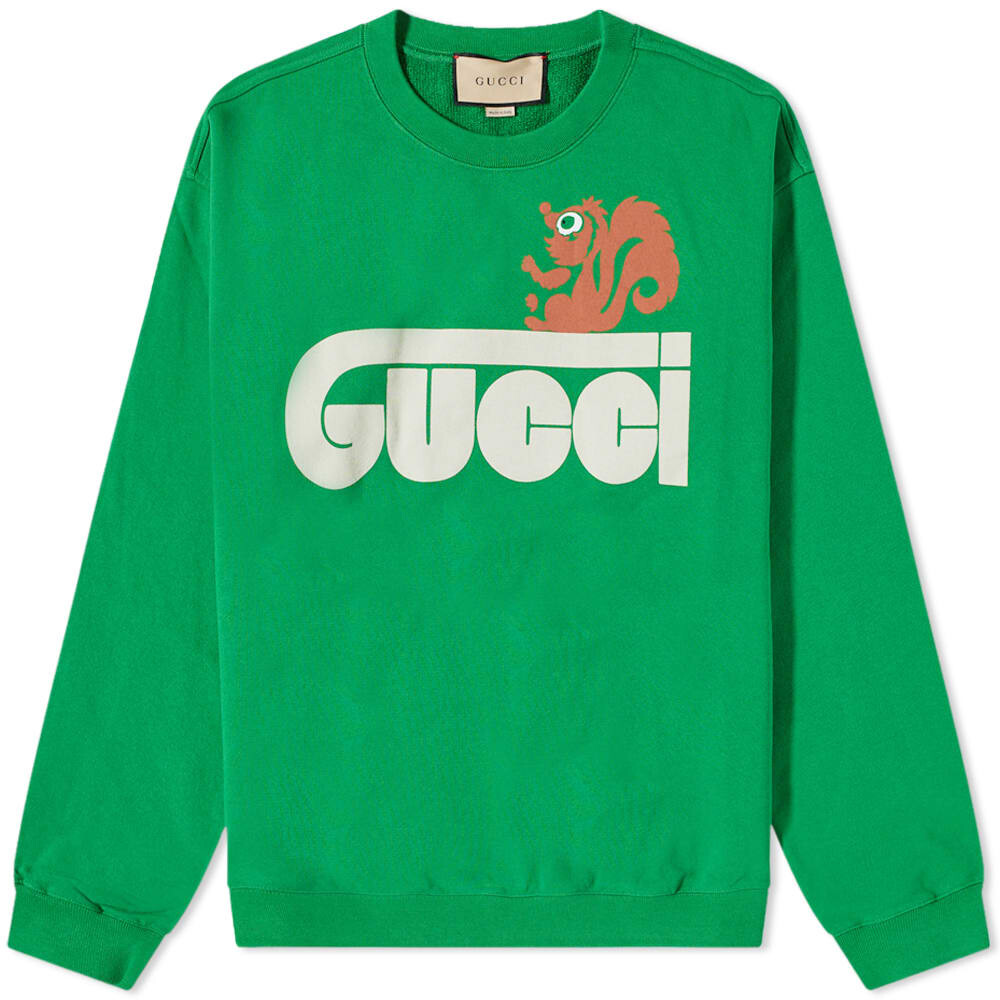 

Толстовка Gucci Animal Logo Crew Sweat, Зеленый