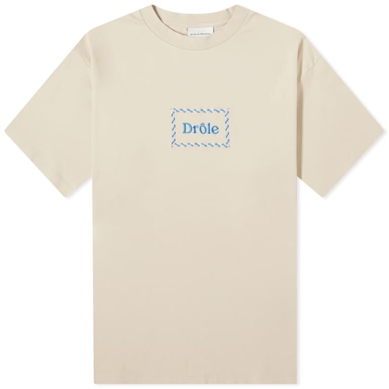 

Футболка Drole De Monsieur Braided Logo, бежевый