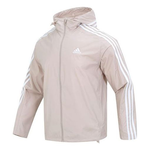 Куртка Adidas Essentials 3-Stripes Woven Windbreaker IB0383, бежевый