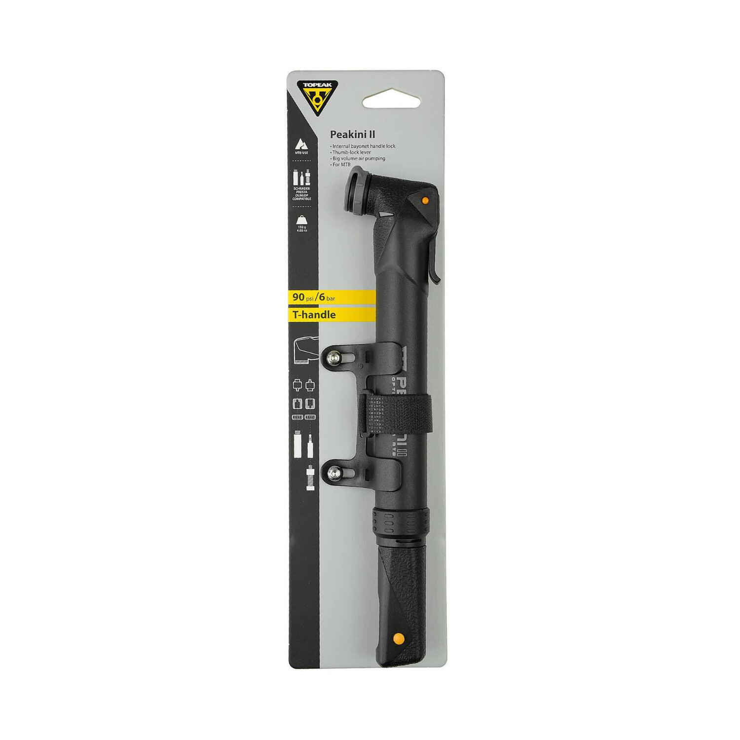 

Велосипедный насос Peakini Mini TOPEAK, черный / черный / черный