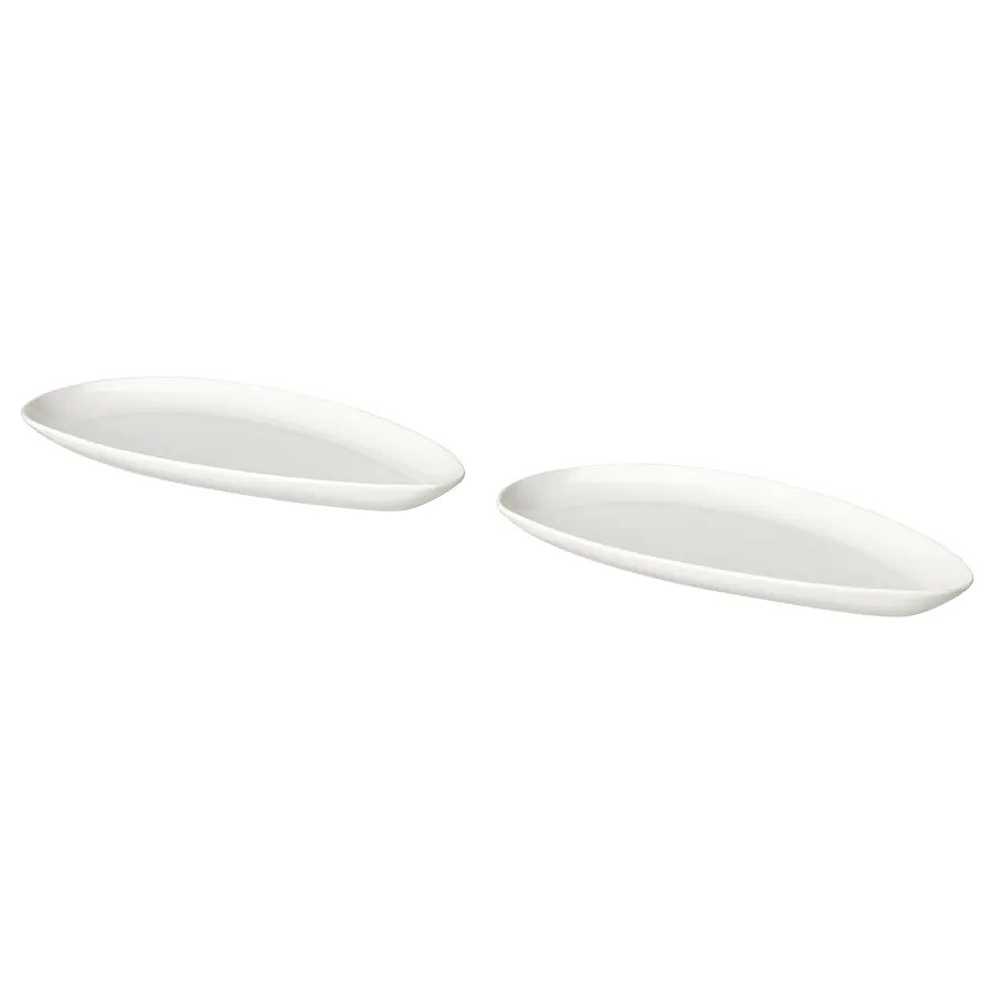 

Набор сервировочных блюд Ikea Fröjdefull, 23x11 см, 2 шт, белый
