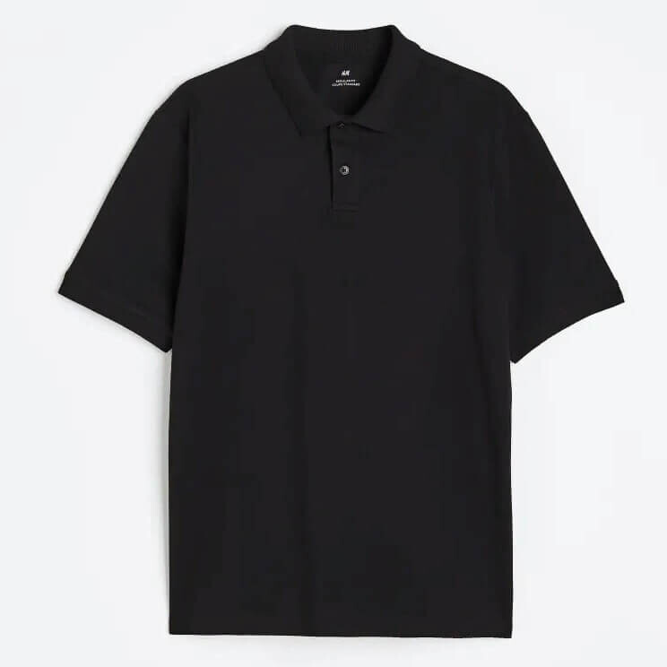 

Футболка поло H&M Regular Fit Cotton, черный