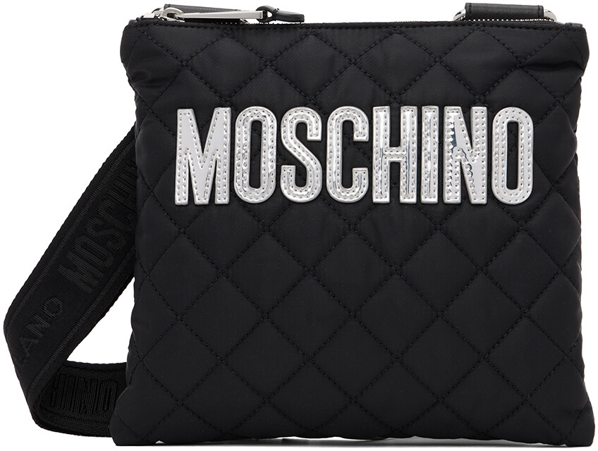 

Черная плюшевая сумка Moschino