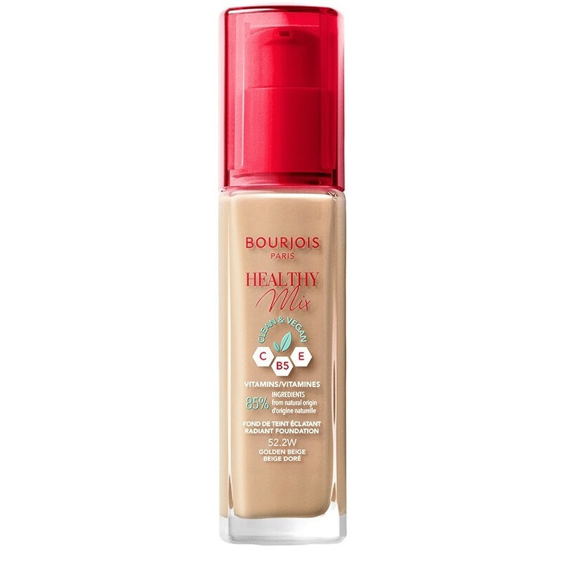 

Bourjois Healthy Mix Clean веганский сияющий тональный крем 52.2 Golden Beige 30мл