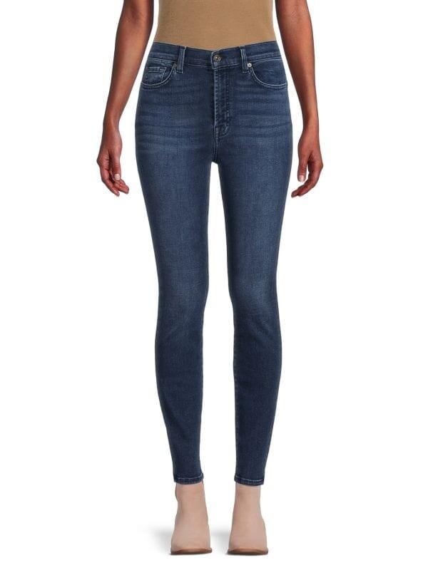 

Джинсы Cкинни 7 For All Mankind Gwenevere Horizon с высокой посадкой