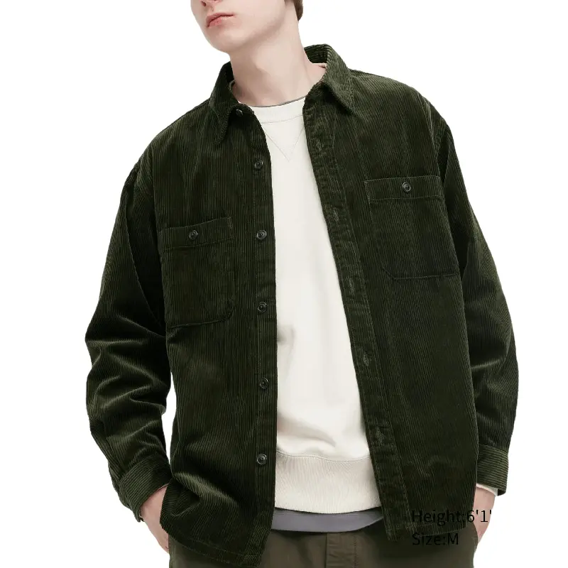 

Рубашка Uniqlo Corduroy Work, оливковый