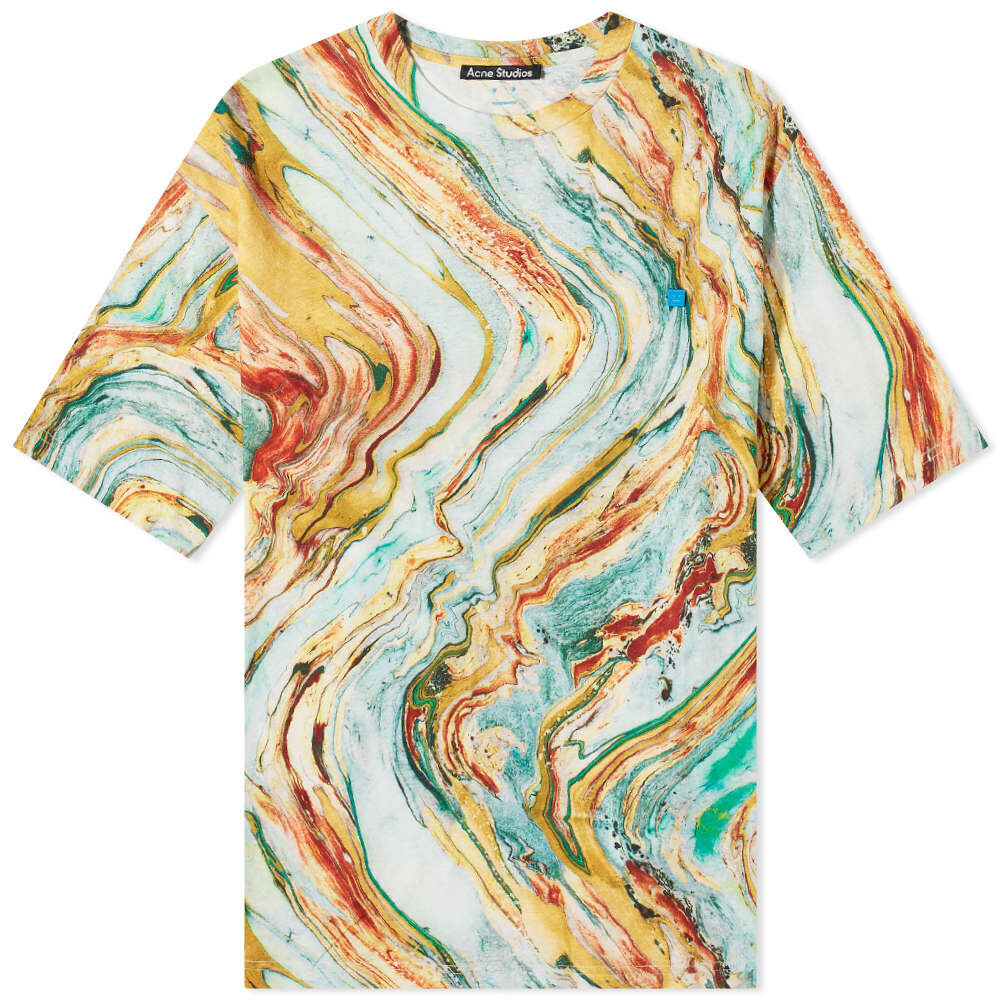 

Футболка Acne Studios Exford Oversize Marble Face Tee