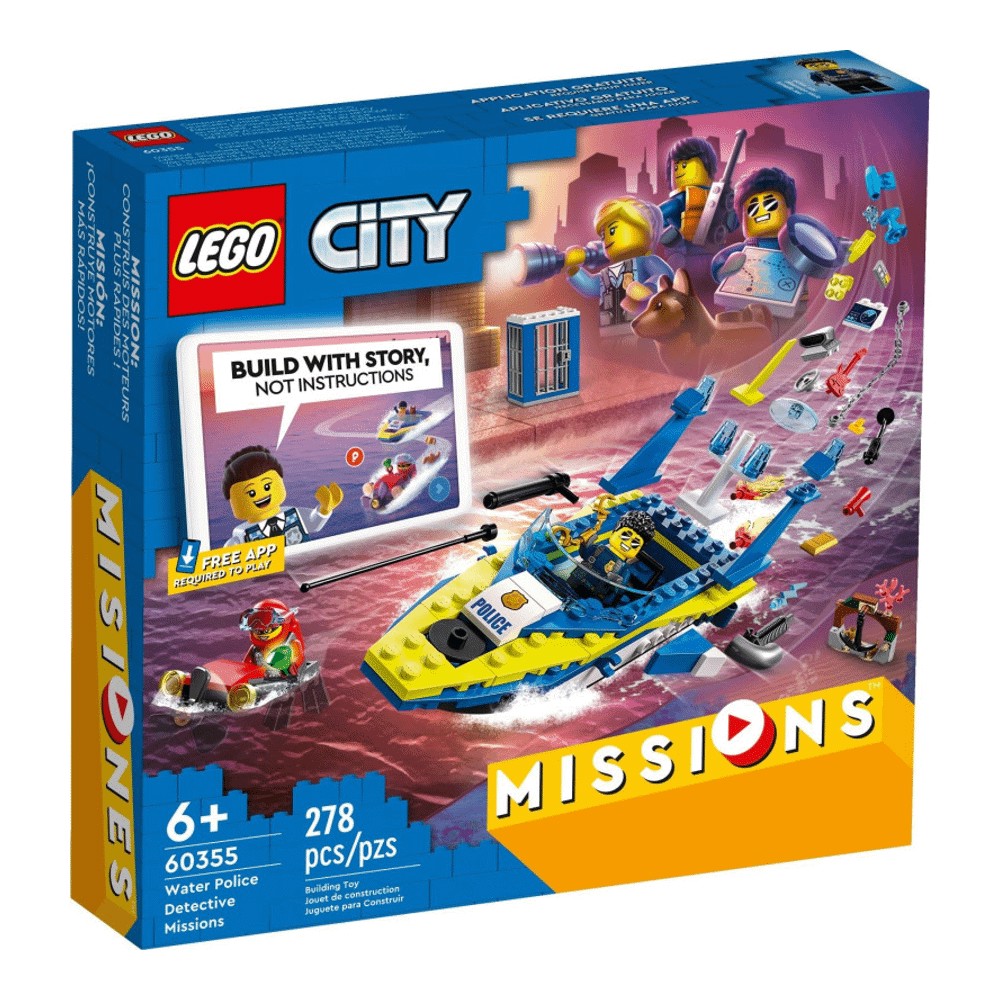 Конструктор LEGO City 60355 Детективные миссии водной полиции конструктор lego city детективные миссии водной полиции 278 дет 60355