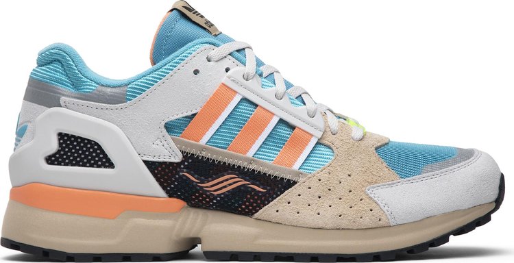 Кроссовки Adidas ZX 10000C 'Grey Coral Blue', серый - фото