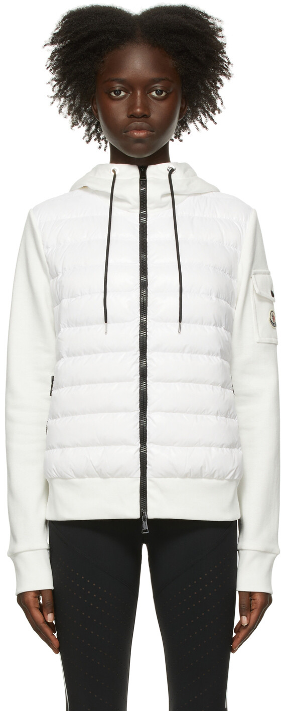 

Белая пуховая куртка с капюшоном Moncler, Белый
