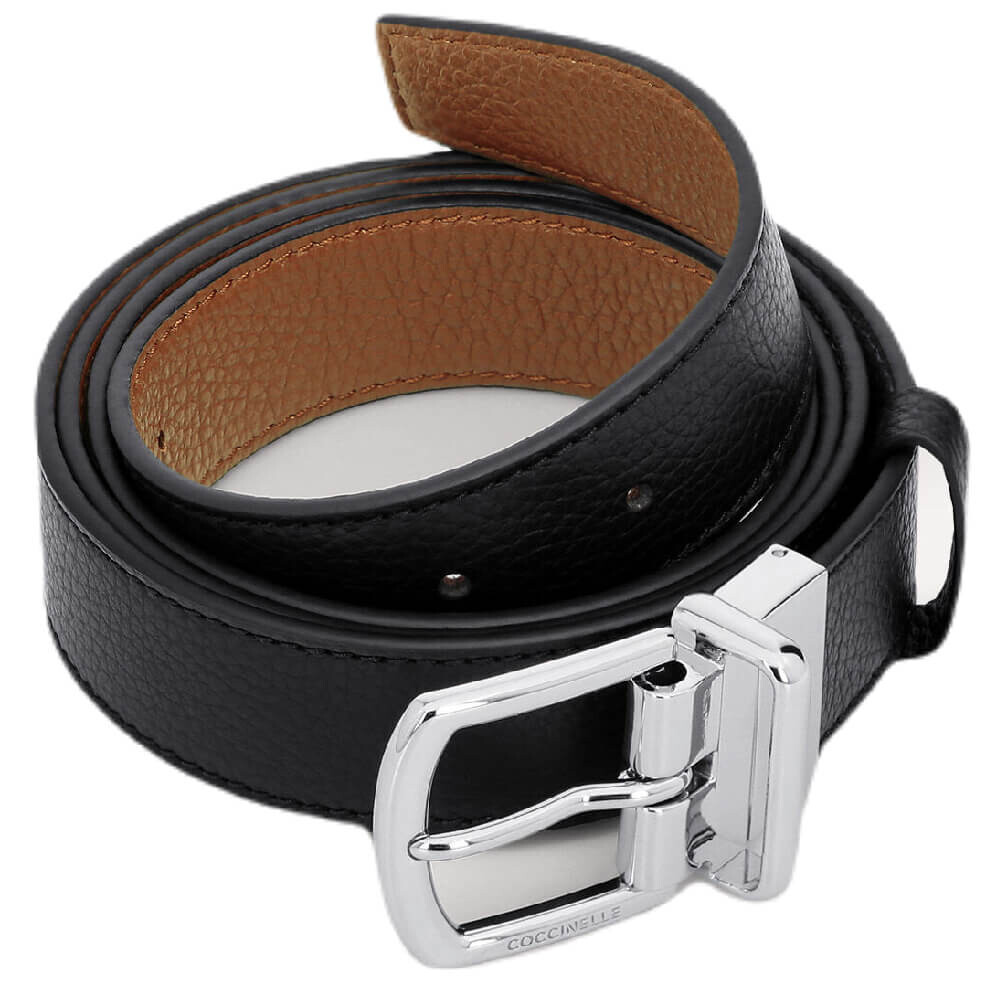 

Ремень Coccinelle Grained Leather, черный/коричневый
