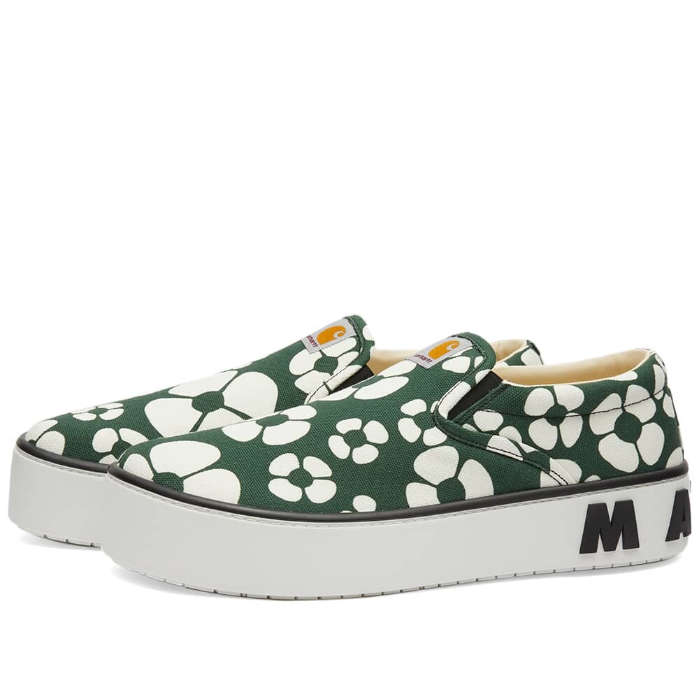 

Кроссовки Marni x Carhartt WIP Paw Floral Slip On Sneaker
